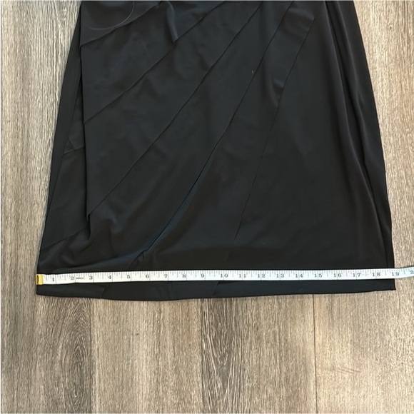 London Times Black 3/4 Sleeved Dress With Ruffles Size 10 - Picture 10 of 10